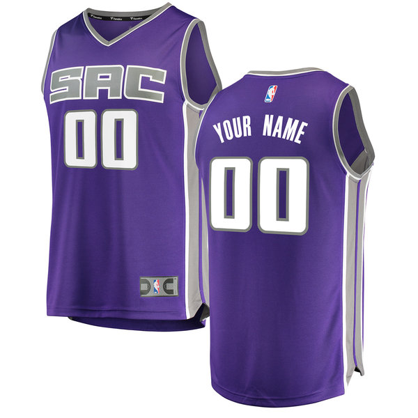 maglia bambino basket Custom 0 sacramento kings porpora 2020